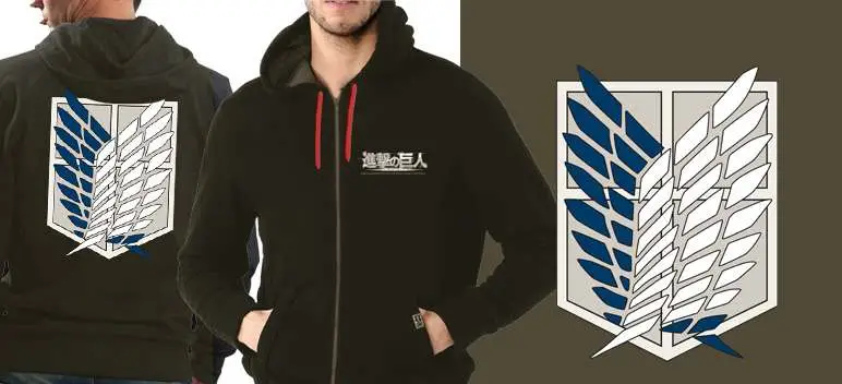 aot scout zip hoodie - l