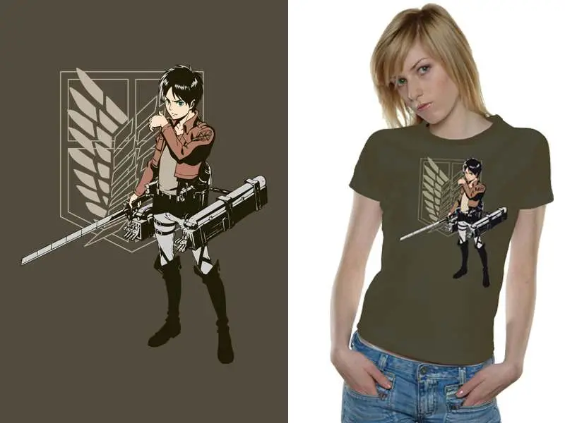 t/s aot flap slim fit girl - l