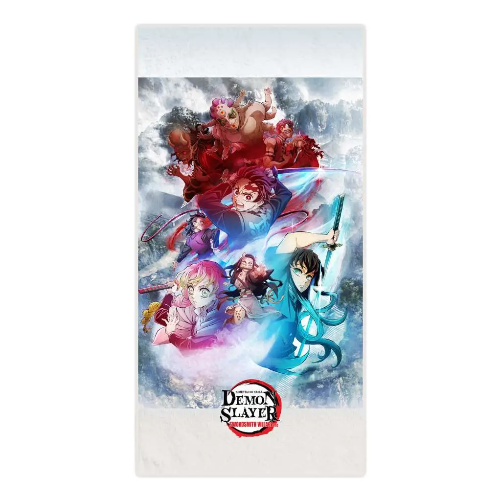 demon slayer swordsmith village arc towel