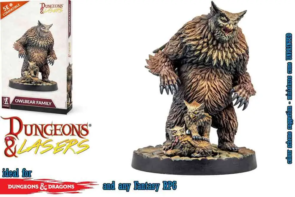 dungeons & lasers - owlbear family