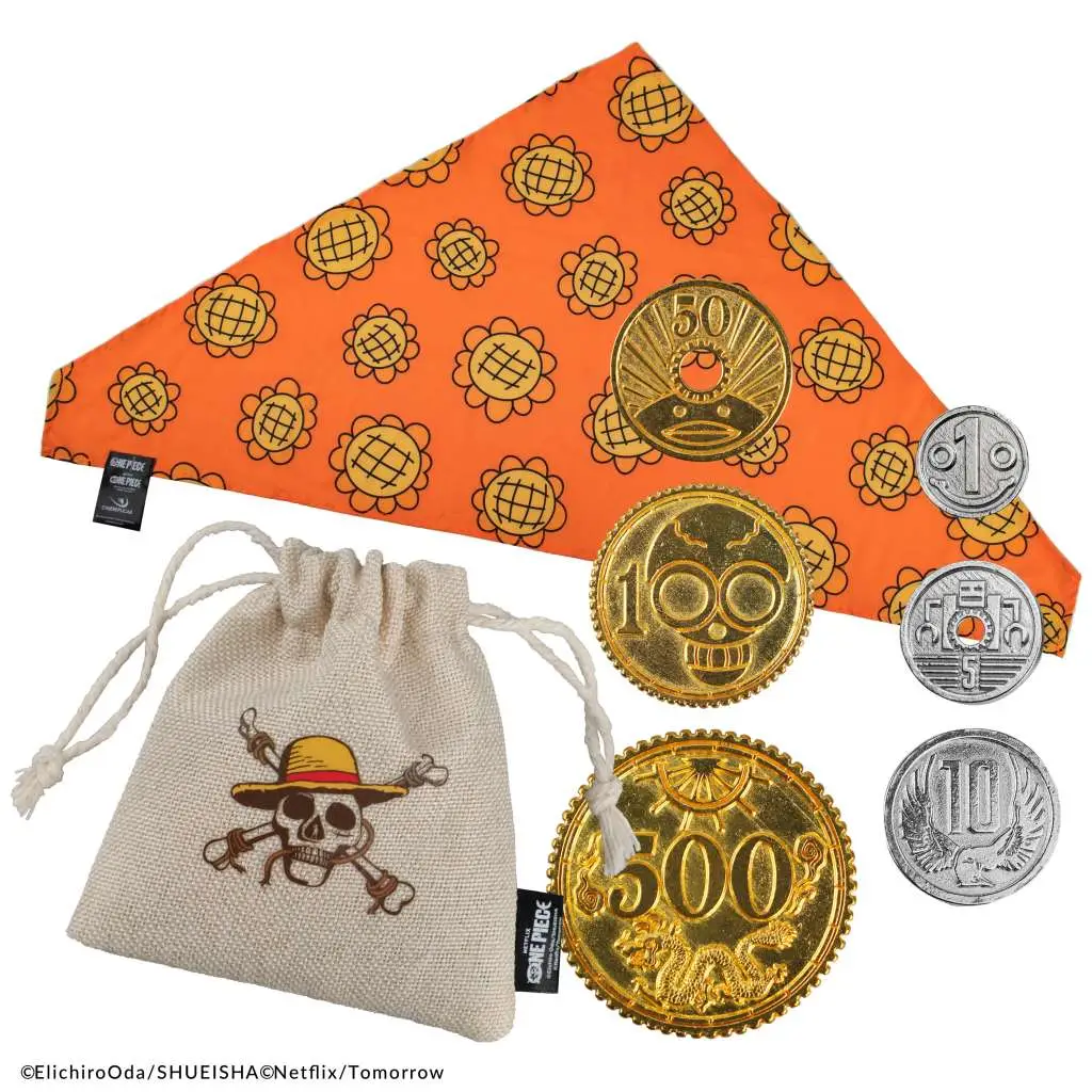 one piece nami bandana and berry coins set