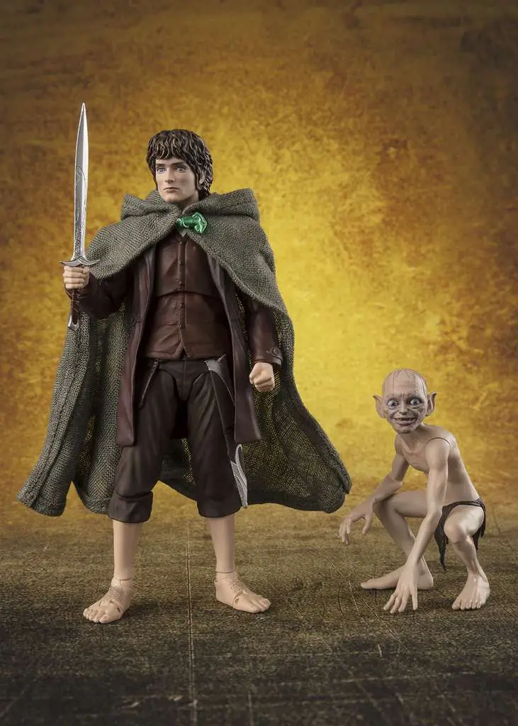 lord of the rings fellowship frodo baggins & gollum set shf