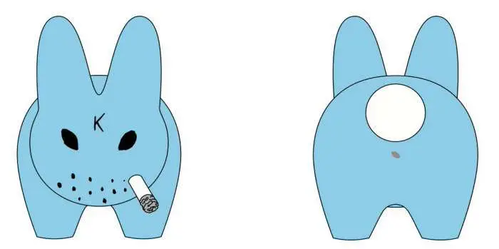 smorkin labbit 10" translucent blue