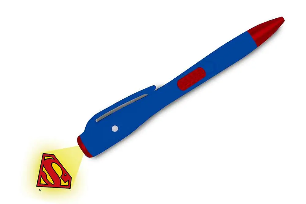 dc universe superman pen with light