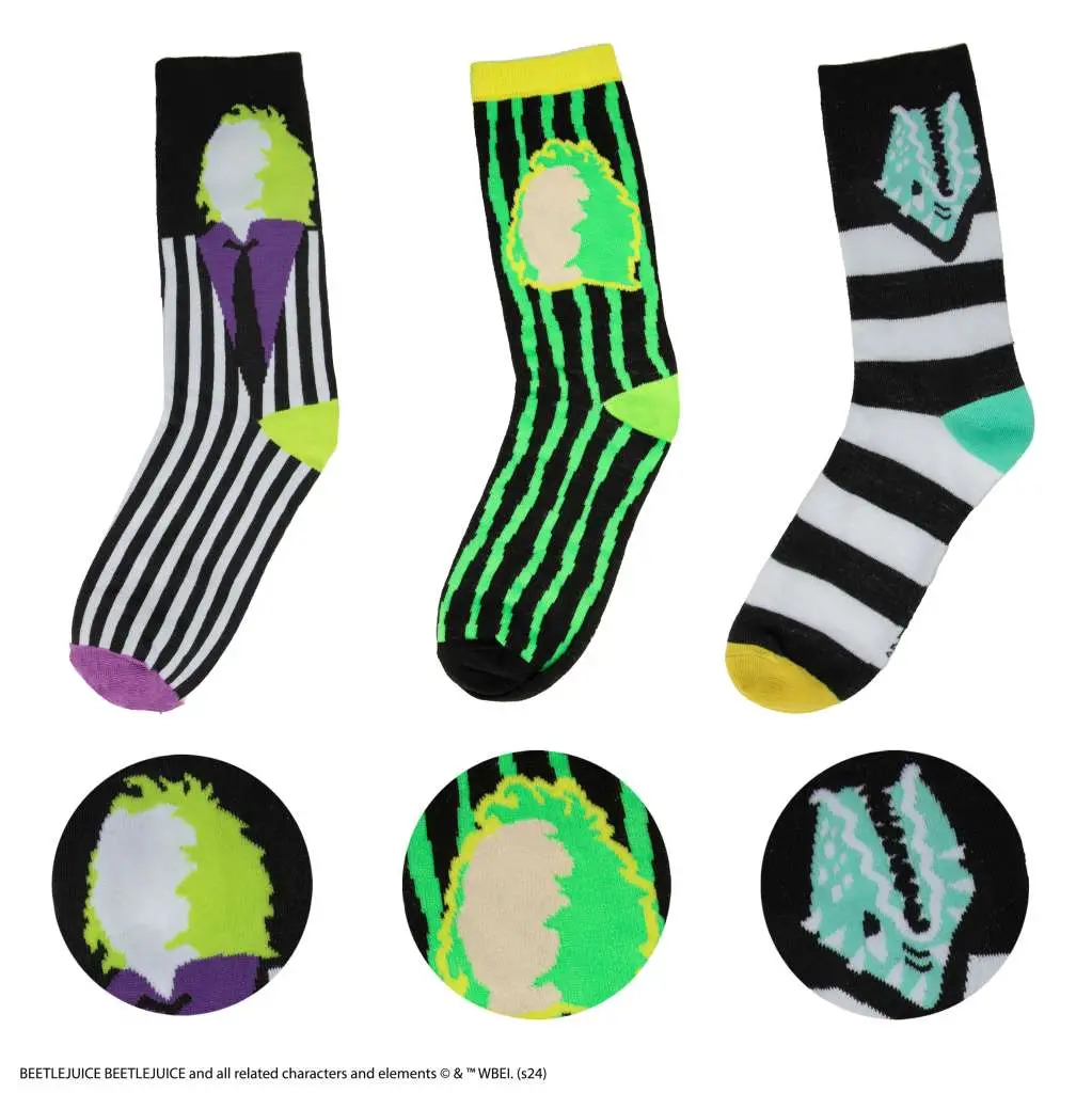 beetlejuice socks set (3)
