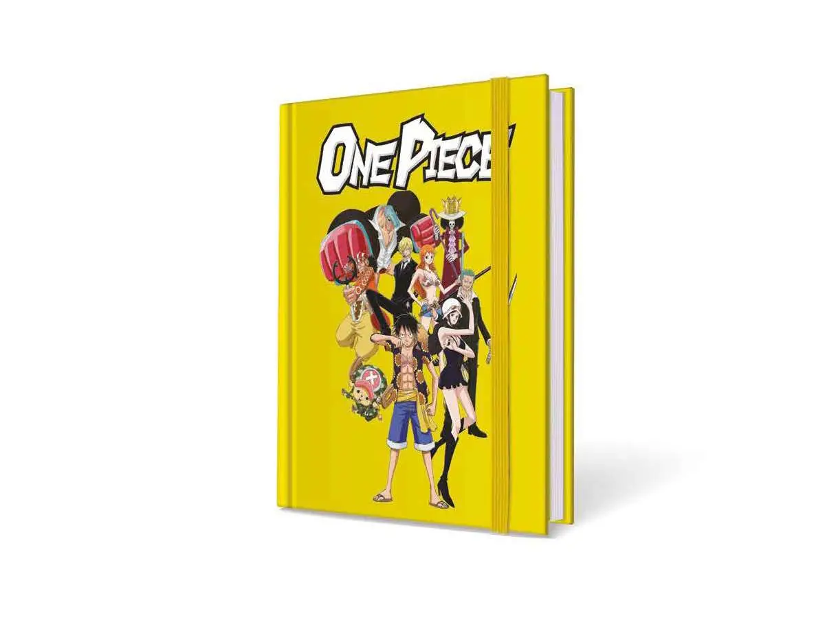 one piece straw hat crew yellow a5 notebook