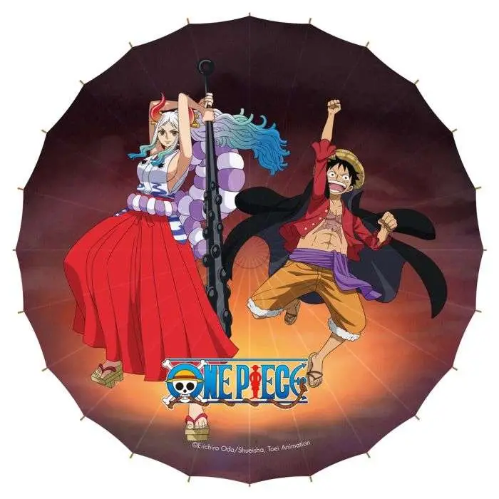 one piece luffy & yamato japanese parasol