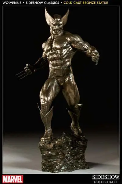 wolverine cold cast bronze statue