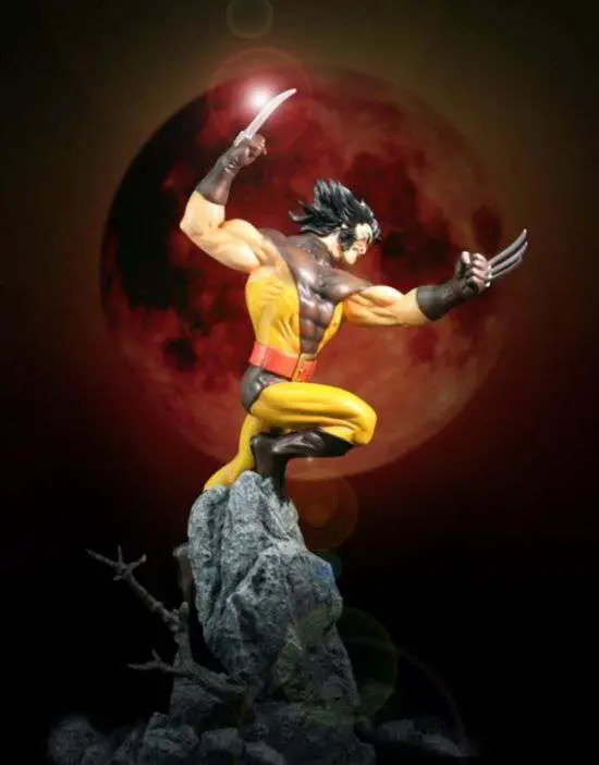 wolverine unmasked action statue