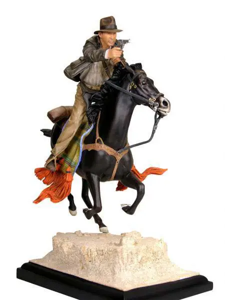indiana jones on horse statue