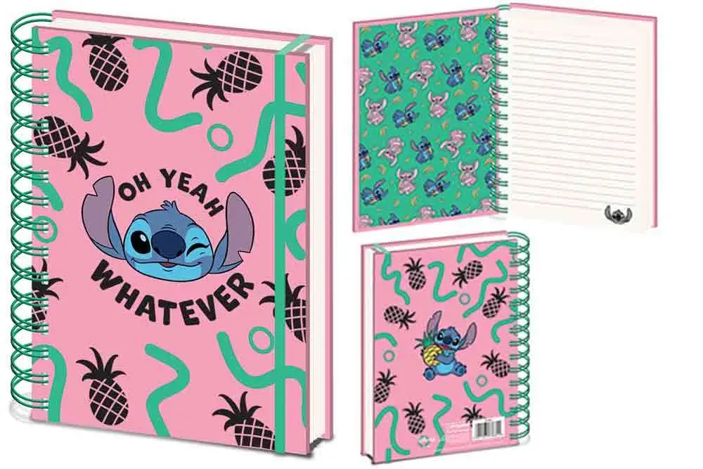 lilo and stitch - oh yeah wathever - a5 wiro notebook