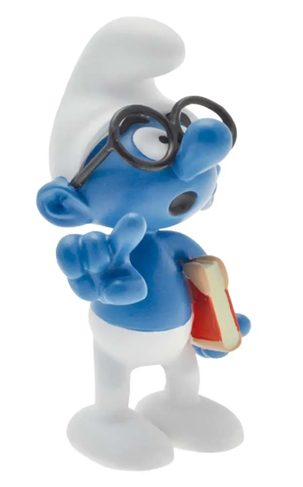 smurfs brainy smurf statue