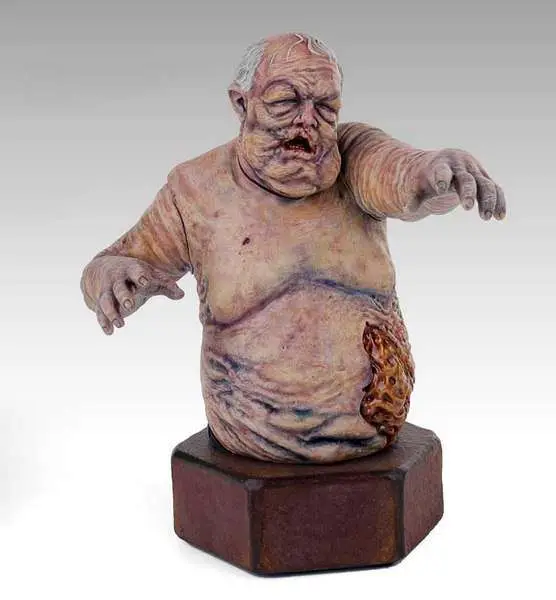 walking dead well walker mini bust