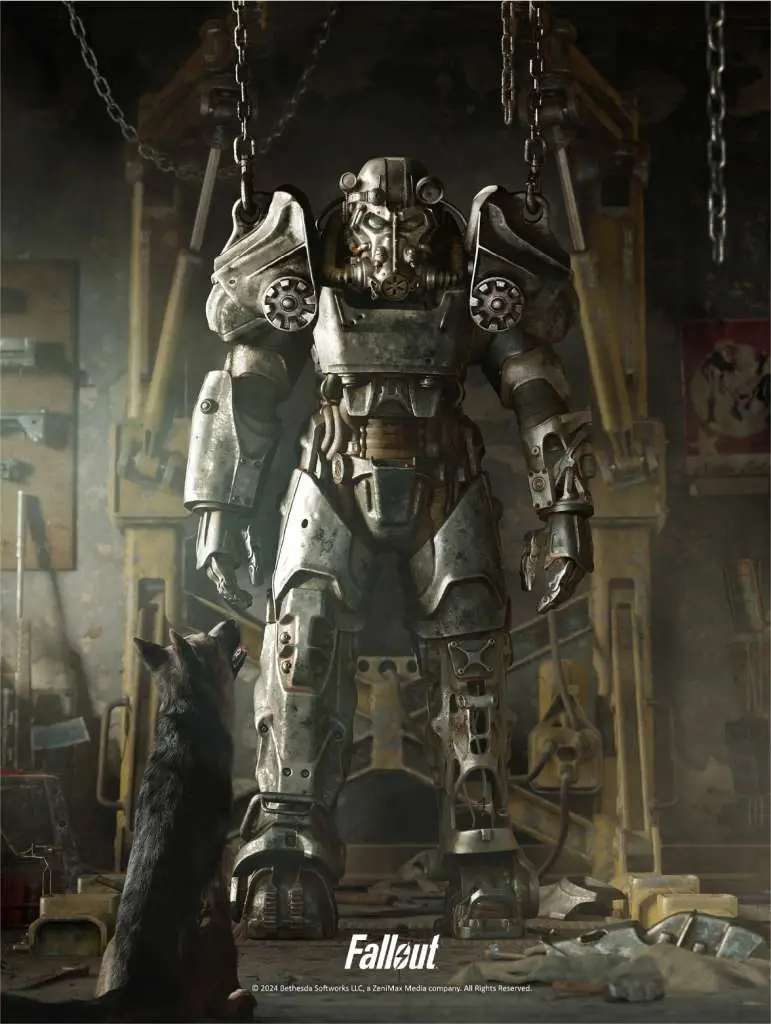 fallout power armor lithograph