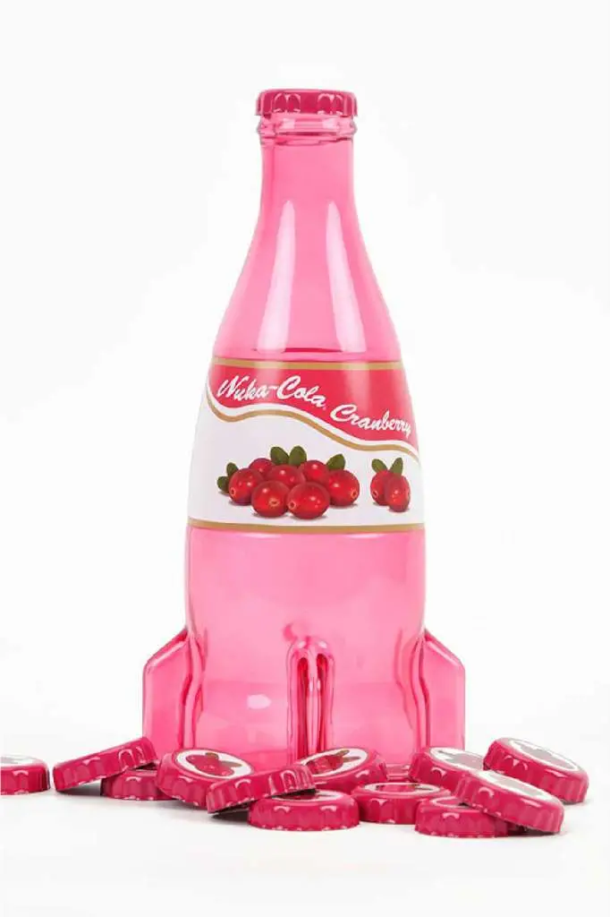fallout nuka cola cranberry glass bottle & cap