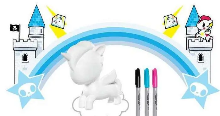 diy unicorno with markers pvc figure