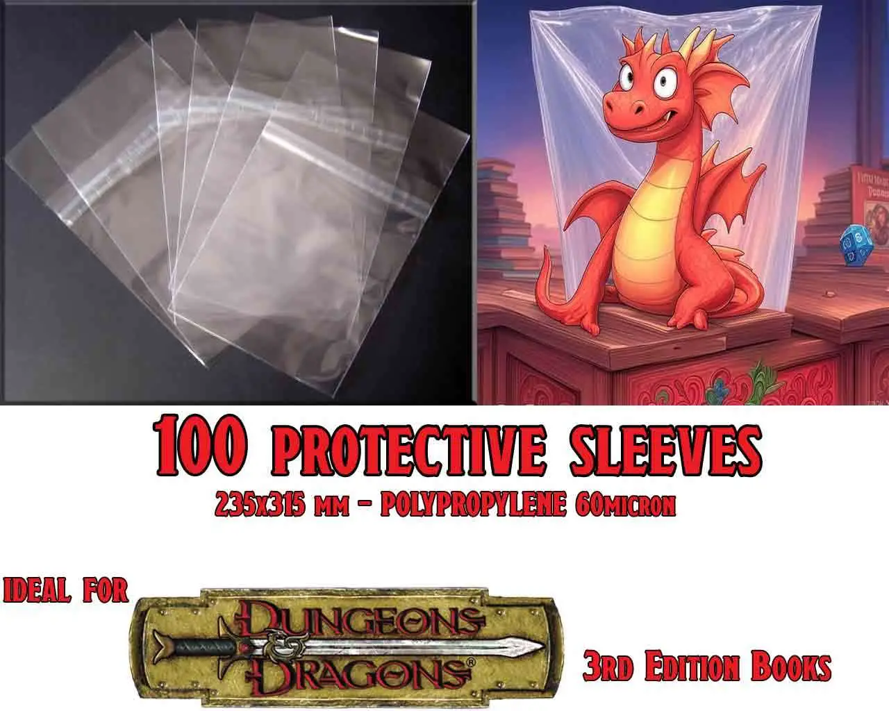 protective envelopes for books dnd 3rd (100)