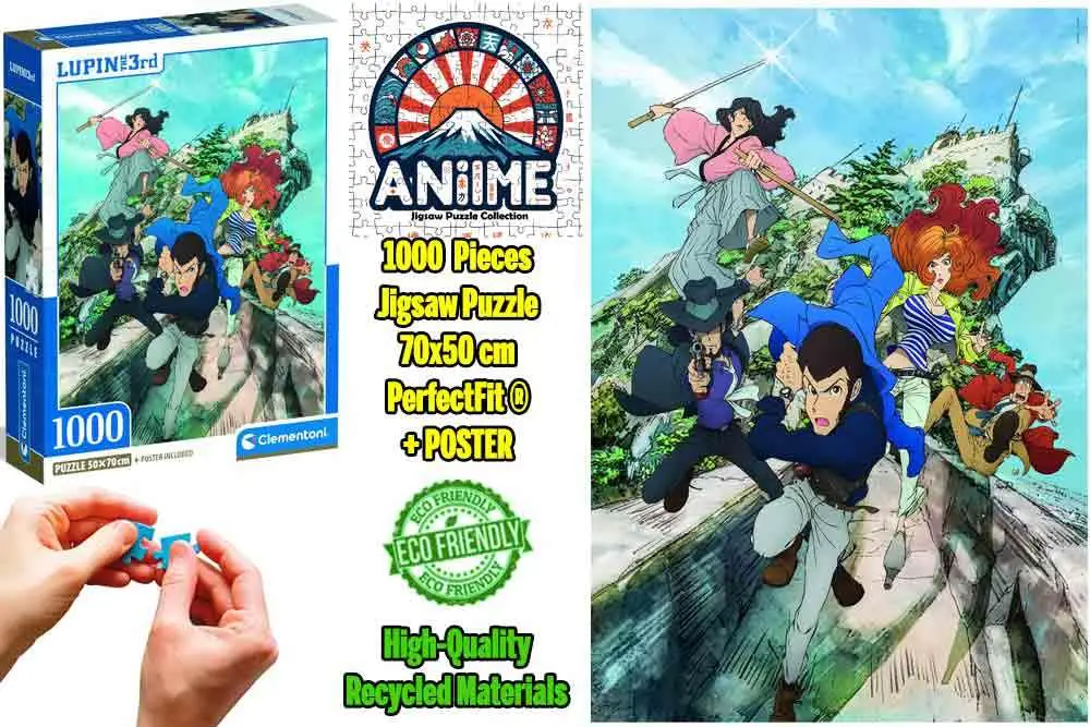 anime puzzle collection - lupin the 3rd - the italian adventure - jigsaw puzzle 1000 pcs