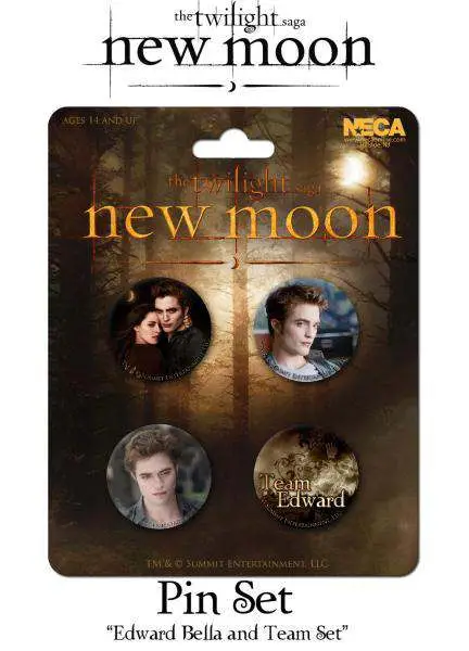 twilight new moon -pin set ed bella team