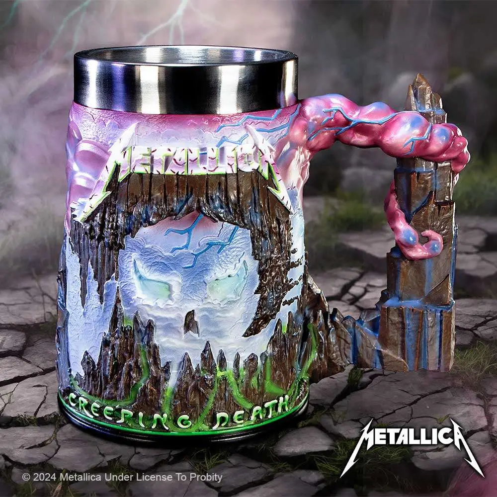 metallica creeping death artwork inspired tankard