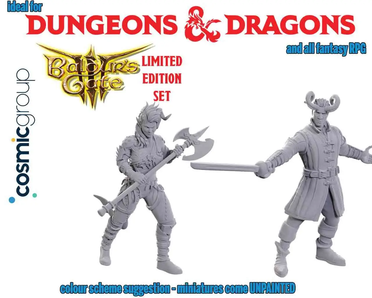 dungeons & dragons - nolzur marvelous miniatures - special edition baldur gate 3 — wyll & karlac