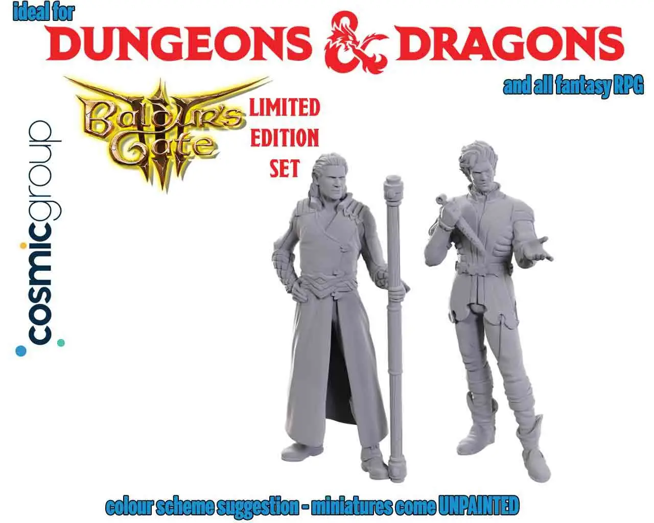 dungeons & dragons - nolzur marvelous miniatures - special edition baldur gate 3 — gale & astarion