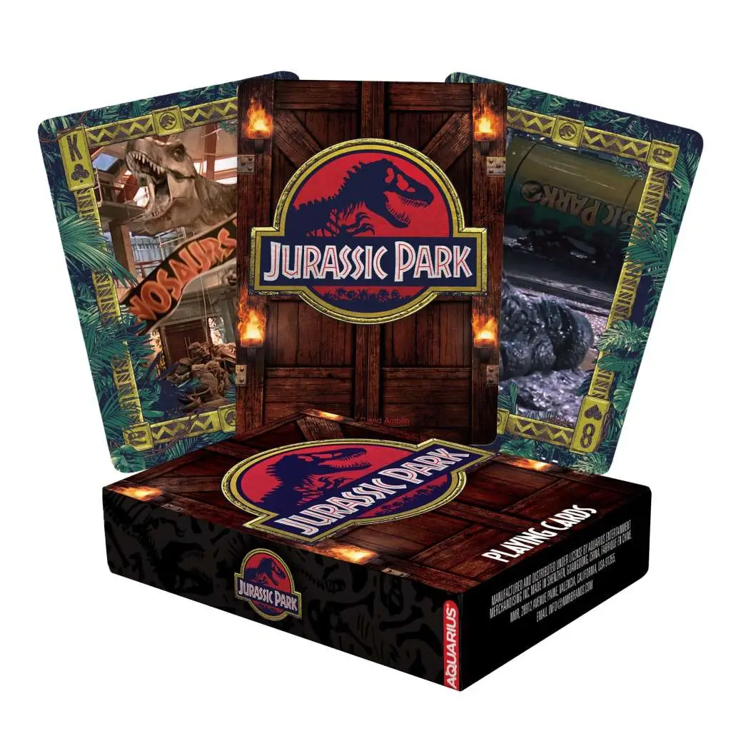 jurassic park playing cards