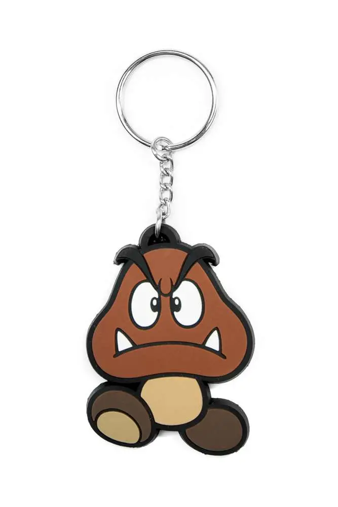 nintendo goomba rubber keychain