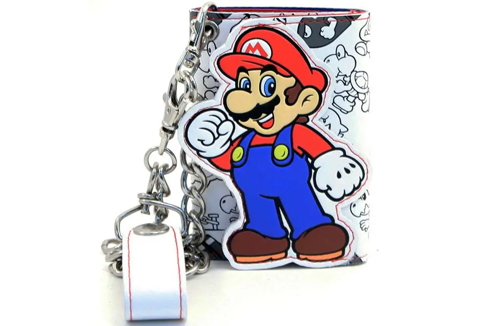 nintendo mario die cut trif chain wallet