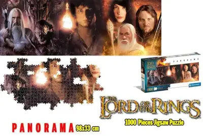 Lord Of The Rings Puzzle Collection - Friends And Foes - Panorama Jigsaw Puzzle 1000 Pcs