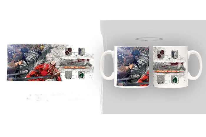 attack on titan blason mug