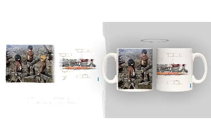 attack on titan trio mug