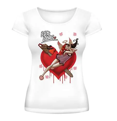t/s harley quinn mad love woman - m