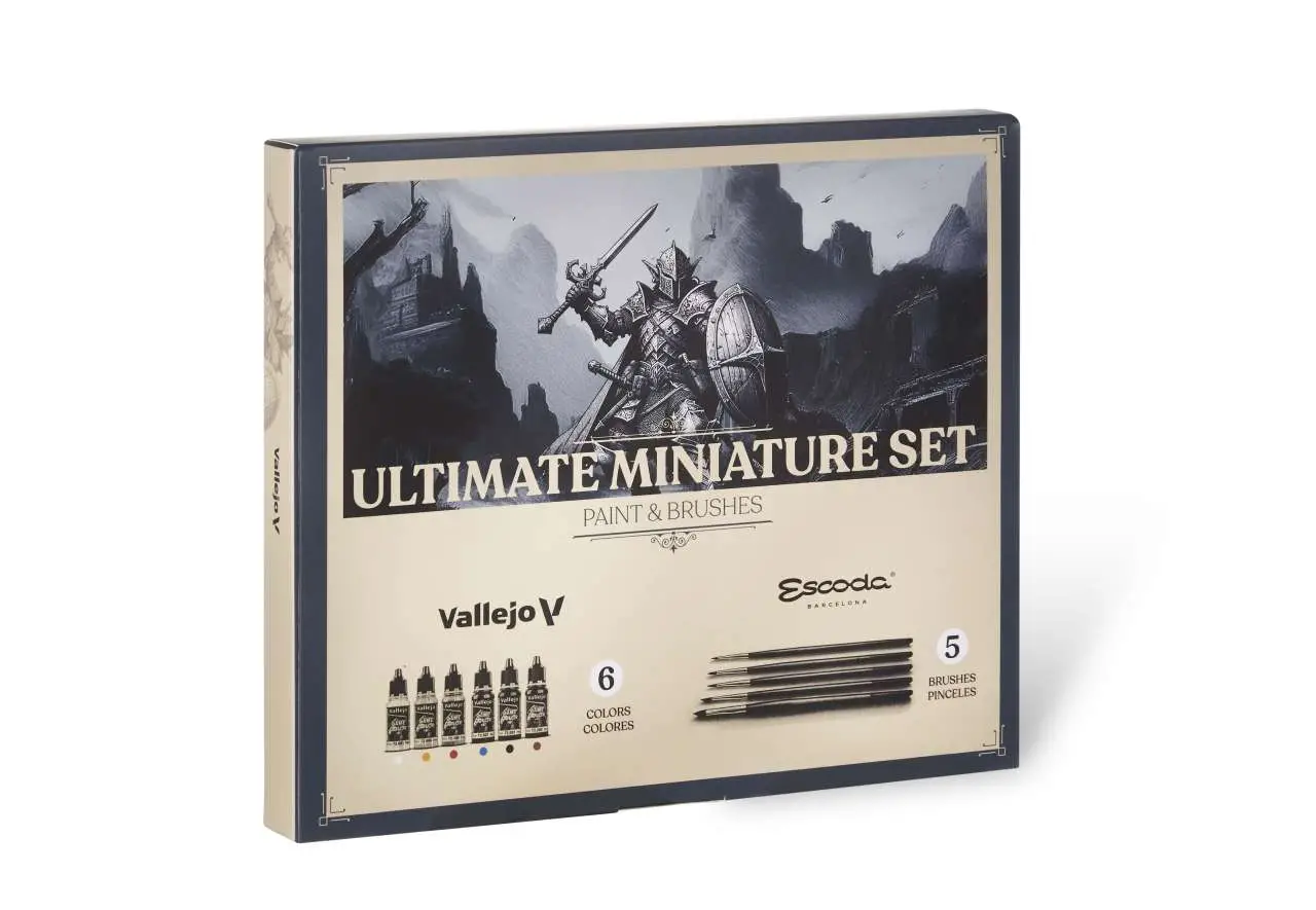 ultimate miniature set paint and brushes 72206
