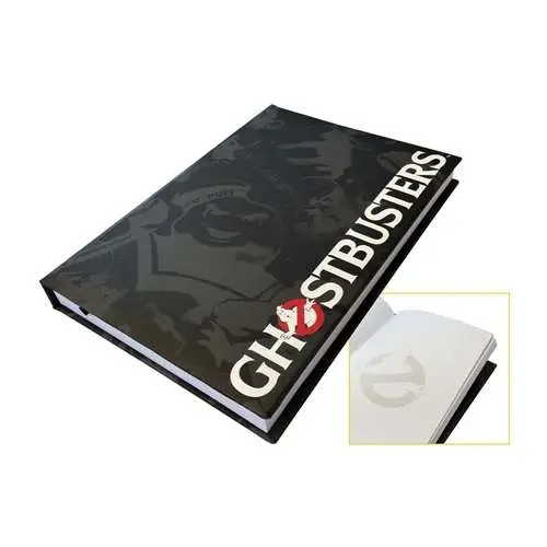 ghostbusters black leather journal