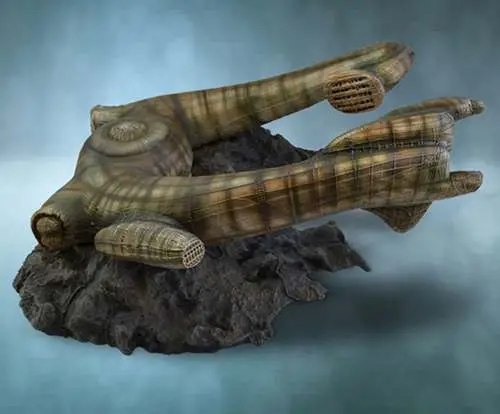 alien derelict ship diorama