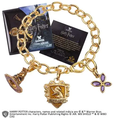 hp lumos hufflepuff charm bracelet 7714