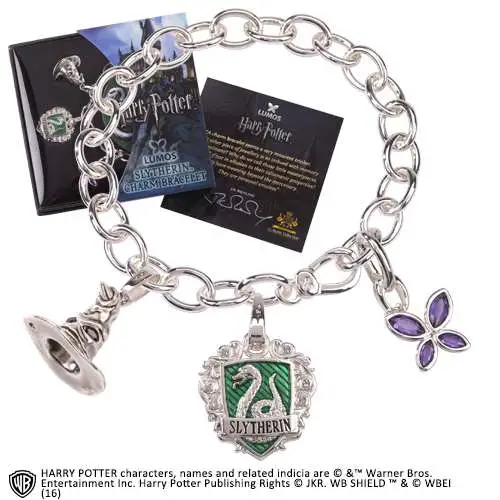 hp lumos slytherin charm bracelet 7710