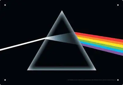 pink floyd dark side tin sign