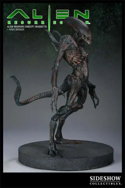 alien warrior concept faux bronze maquet