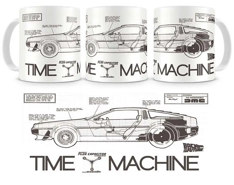 bttf time machine ceramic mug