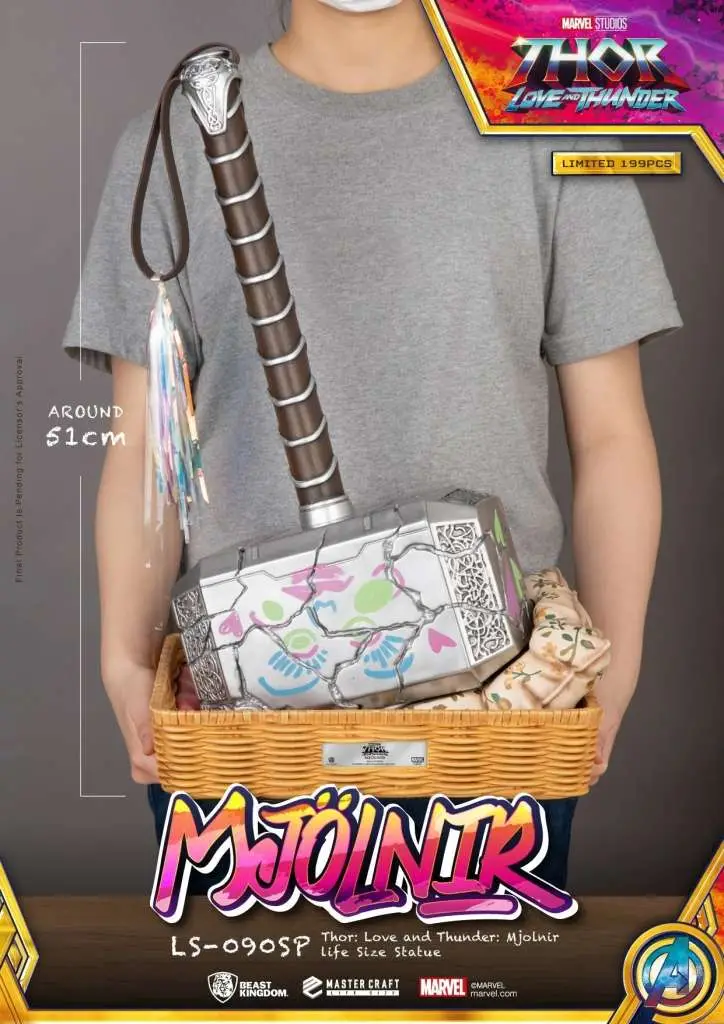 thor love and thunder njolnir life size replica love edition limited