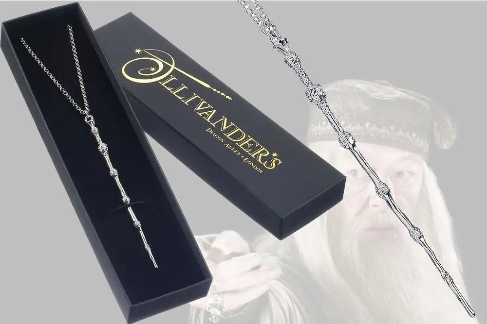 hp dumbledore wand necklace