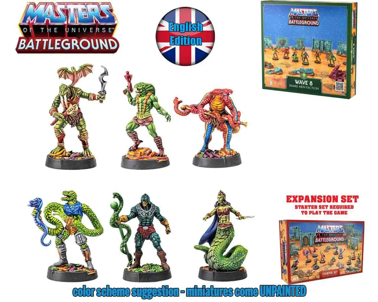 masters of the universe battleground - wave 8: snake men faction - english version
