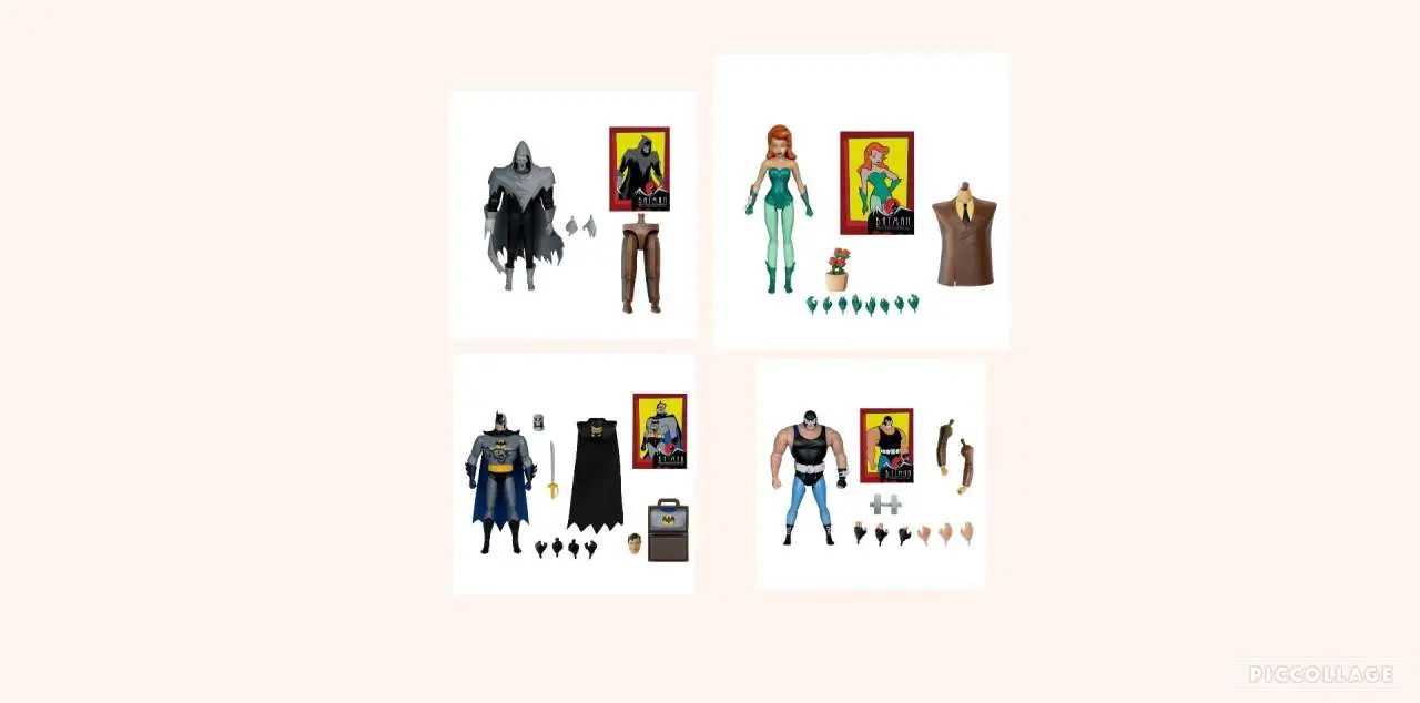 dc direct  batman animated build-a-figure wave 4 action figure set (6)