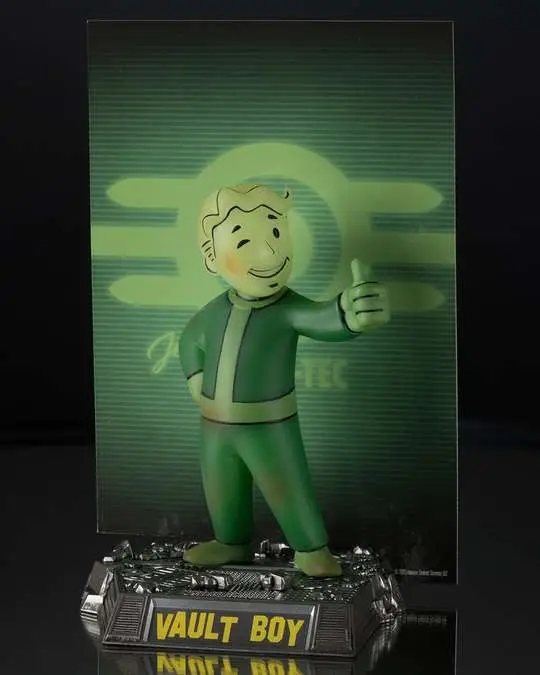 movie maniacs  fallout tv  vault boy (glow in the dark) figure