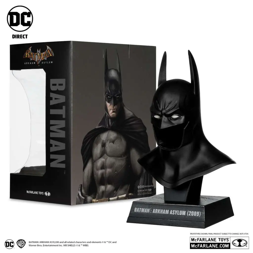 dc direct batman 1:3 cowl prop replica arkham asylum