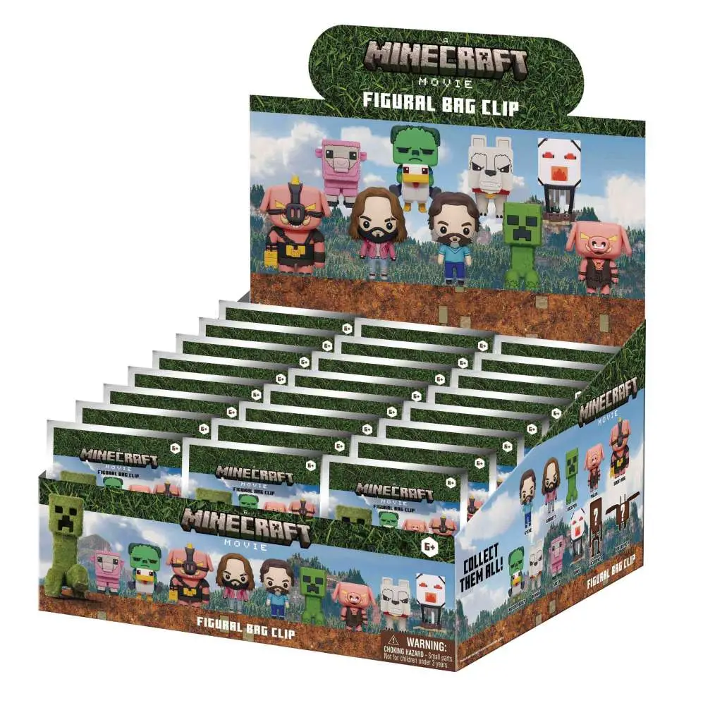 minecraft movie s.1 3d bag clip blind box display (24)