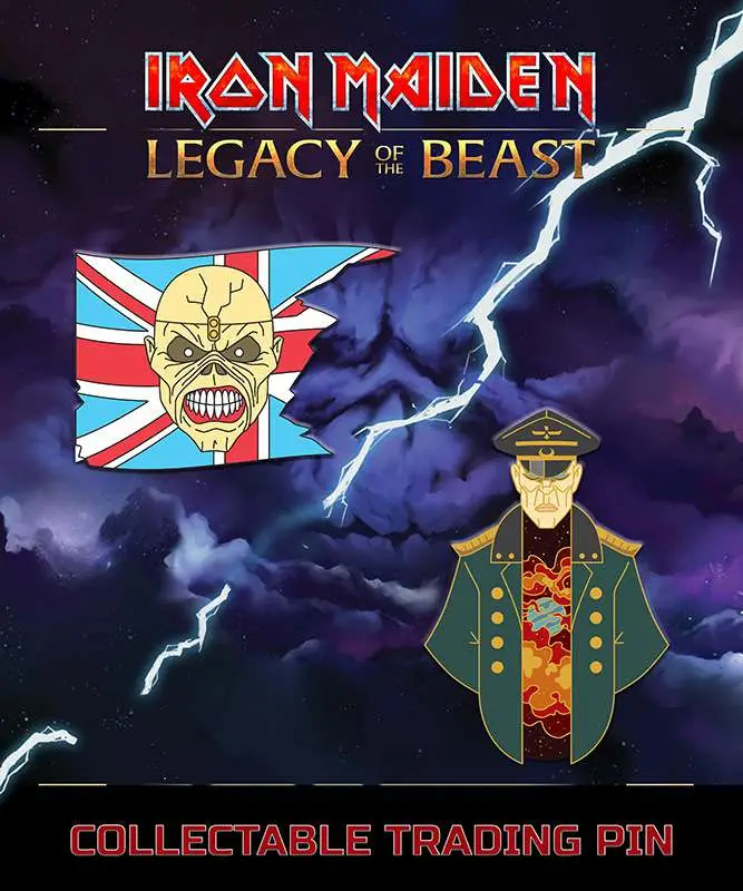 iron maiden trooper eddie general pin