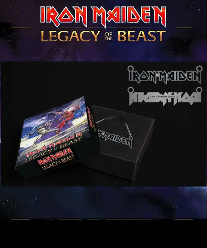 iron maiden emblem necklace